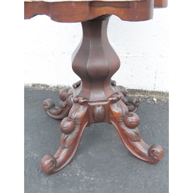 Empire Late 1800s Adjustable Swivel Piano Stool Ottoman 6414 For Sale - Image 10 of 13