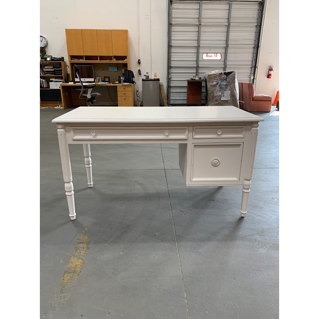 Pottery Barn White Writing Desk Chairish