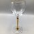 Versailles gold floral stem crystal wine glasses with clear bowl and gold rim made by Colony.