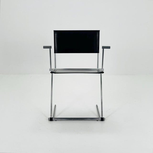 Black Mid-Century Modern Ballerina Black Dining Chair by Herbert Ohl for Matteo Grassi, Italy, 1980s For Sale - Image 8 of 11