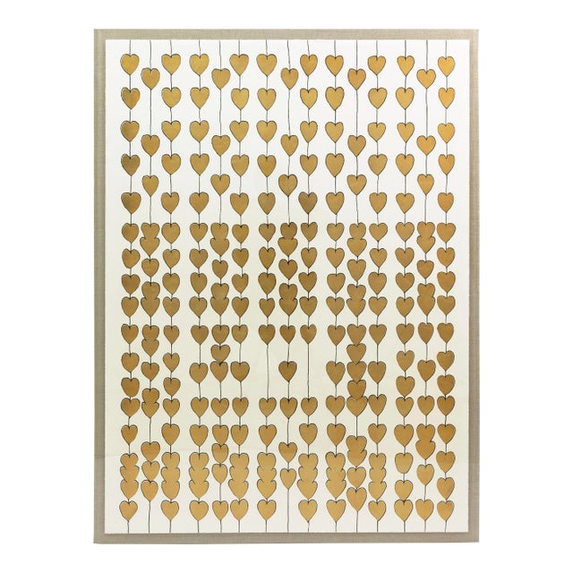 Cartier Heart Strings Gold Leaf Contemporary Pop Art Print Natural Curiosities For Sale