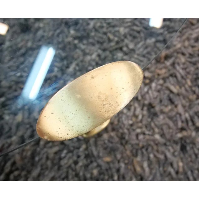 Italian Oval Table in Brass and Glass, 1970s For Sale - Image 13 of 15