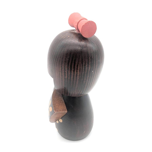 Vintage Japanese Wood Kokeshi Doll For Sale - Image 4 of 12