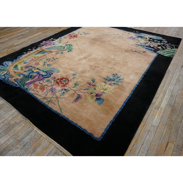 1920s Brown Earth Tone Antique Chinese Art Deco Carpet Made by Nichols Workshop Rug 7'10" X 9'6" For Sale - Image 16 of 18