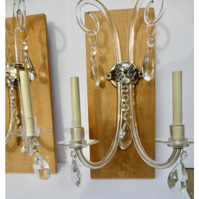 Antique 20s' Irish Crystal Sconces -A Pair of 2 For Sale - Image 4 of 10