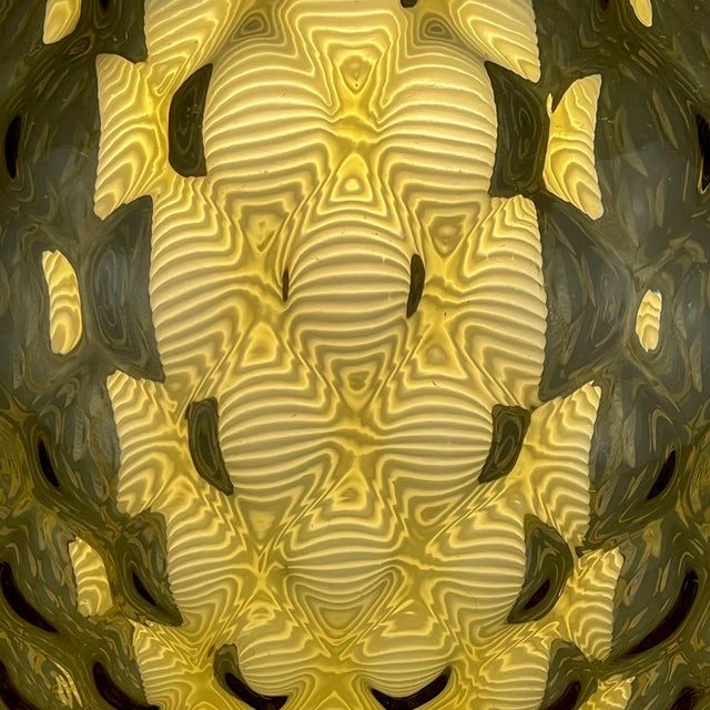 1970s Vintage Yelllow Murano Sphere Ball Pendant Lamp, Italy, 1970s For Sale - Image 5 of 18