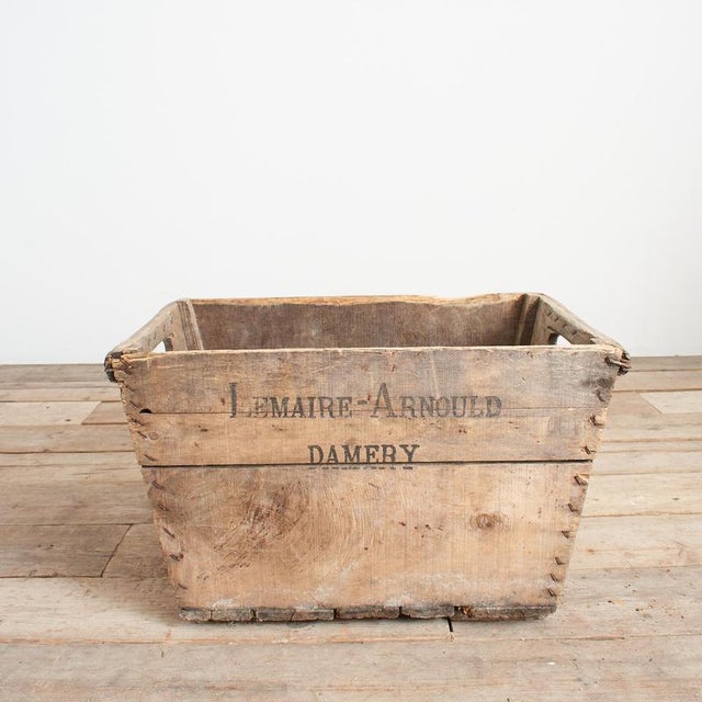 Wood French Wooden Champagne Harvest Crate, 1950s For Sale - Image 7 of 9
