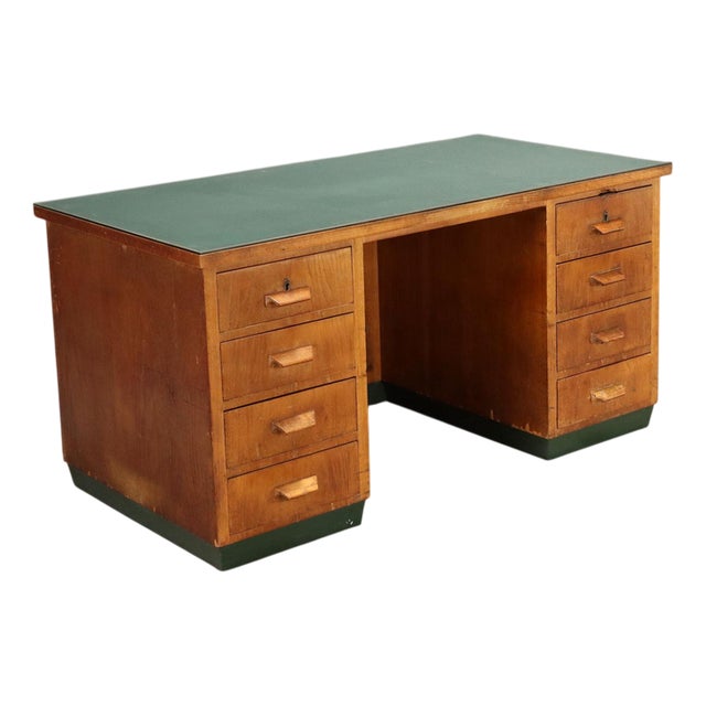 Vintage Writing Desk in Oak Veneer, 1940s For Sale