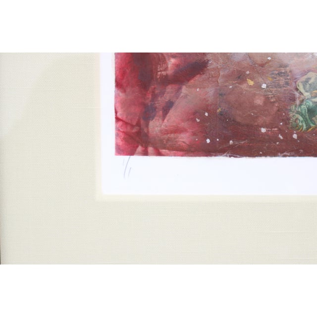 Starlie Sokol Hohne Untitled Globe Mixed Media Monoprint Artwork One-of-a-Kind For Sale - Image 16 of 18