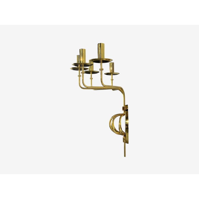 Tommi Parzinger, Candleholder Sconces, Polished Brass, Metal, Usa C. 1955 For Sale - Image 11 of 11
