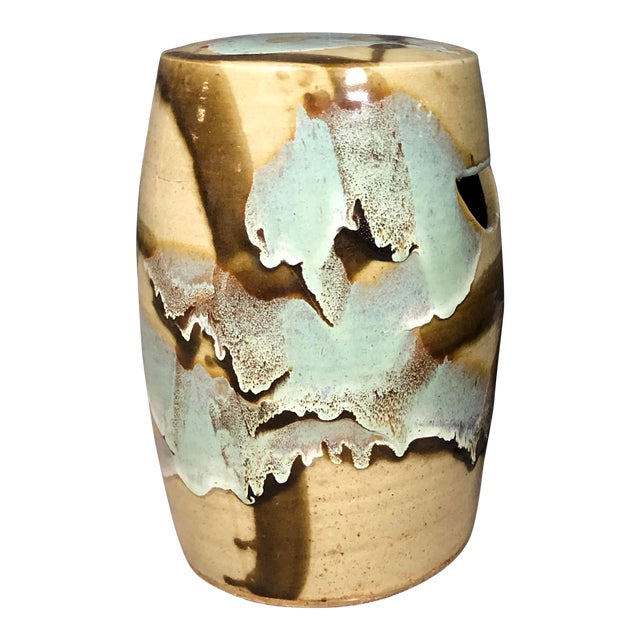 Japanese Mid Century Art Pottery Garden Stool Chairish