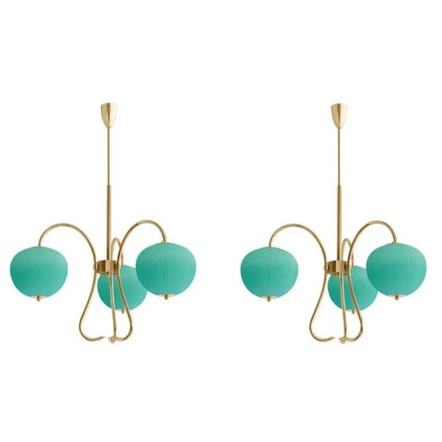 Triple chandelier china 03 by magic circus editions dimensions: h 120 x w 81.5 x d 26.2 cm materials: brass, mouth blown...