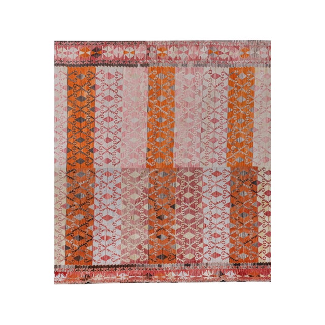 1960s Oversized Pastel Turkish Kilim Rug 10'1'' X 12'2'' For Sale - Image 6 of 12