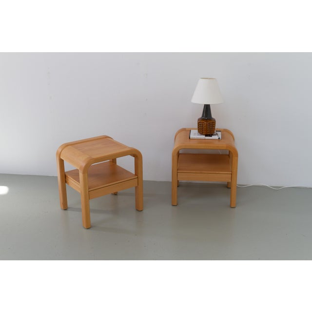 Danish Bedside Tables in Beech by Villy Nørgaard, 1980s, Set of 2 For Sale - Image 13 of 16