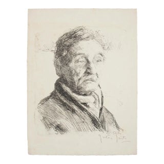 Portrait - Original Lithograph by Jules Joets - Mid 20th Century Mid 20th Century For Sale