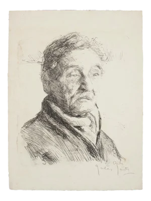 Portrait - Original Lithograph by Jules Joets - Mid 20th Century Mid 20th Century