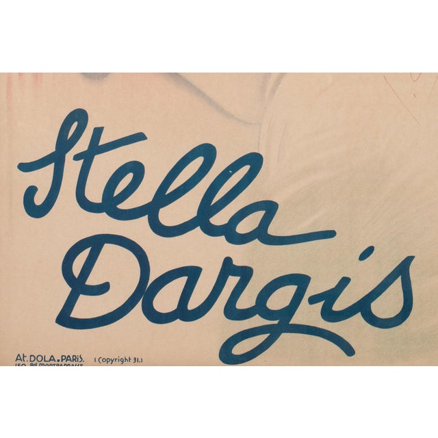 Large French Art Deco Movie Poster of Stella Dargis Poster by Dola For Sale - Image 4 of 12