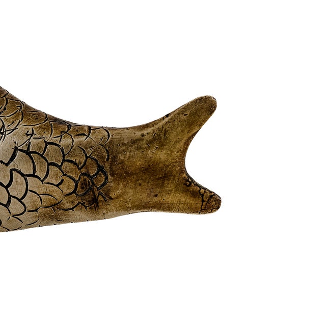 Vintage Mid-Century Modern Brass Koi Fish Figurine Set For Sale - Image 10 of 16