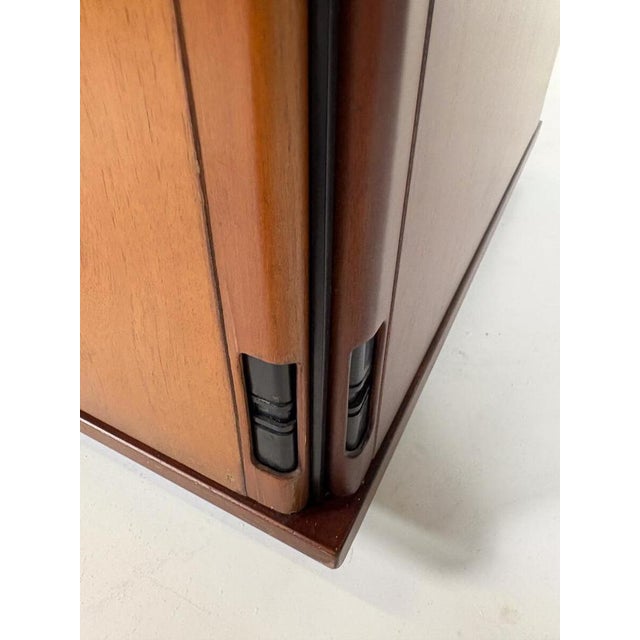 Brown Mid-Century Wood Sideboard attributed to Gianfranco Frattini, Italy, 1970s For Sale - Image 8 of 18