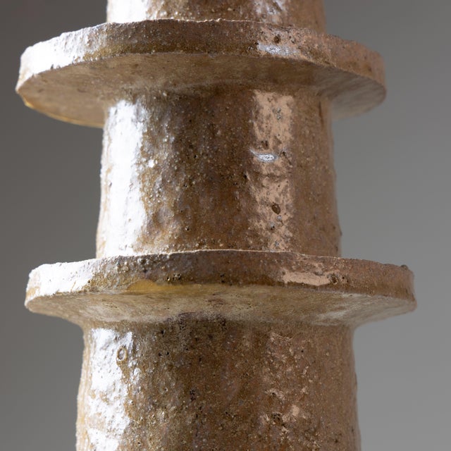 Beige Ceramic Vase by Hans Alfred Lepp, 1960s For Sale - Image 8 of 11