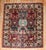 Square-size Persian Bakhtiari rug with an all-over garden box design from the 3rd quarter of the 20th century Measures:...
