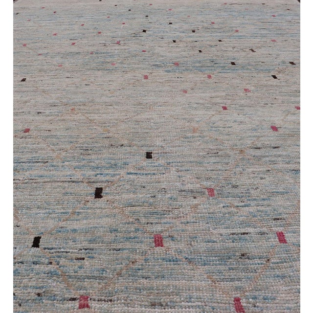 Modern Neutral Tone Modern Hand Knotted Rug by Keivan Woven Arts, 5'10 X 9'2 For Sale - Image 3 of 14