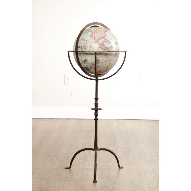 Vintage Spanish Baroque Style Globe on Iron Stand Chairish