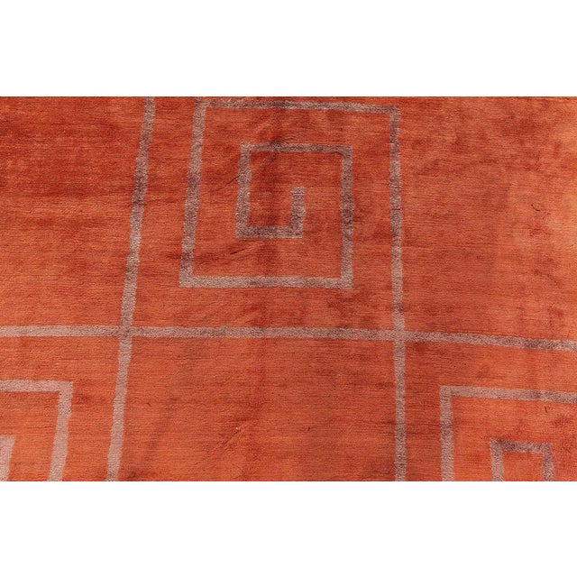 Modern Deco-Inspired Tibetan Rug with Greek Key Motif by Doris Leslie Blau For Sale - Image 4 of 8