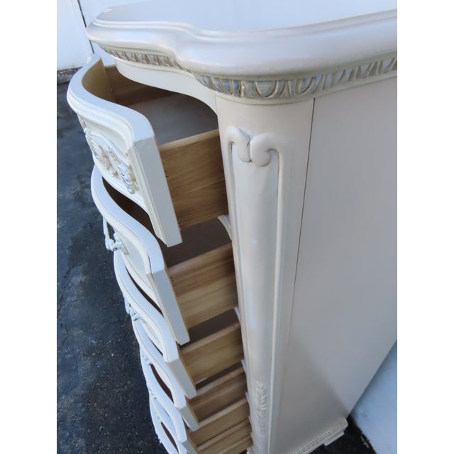 French Painted Tall Narrow Lingerie Jewelry Chest 6321 For Sale In Miami - Image 6 of 17
