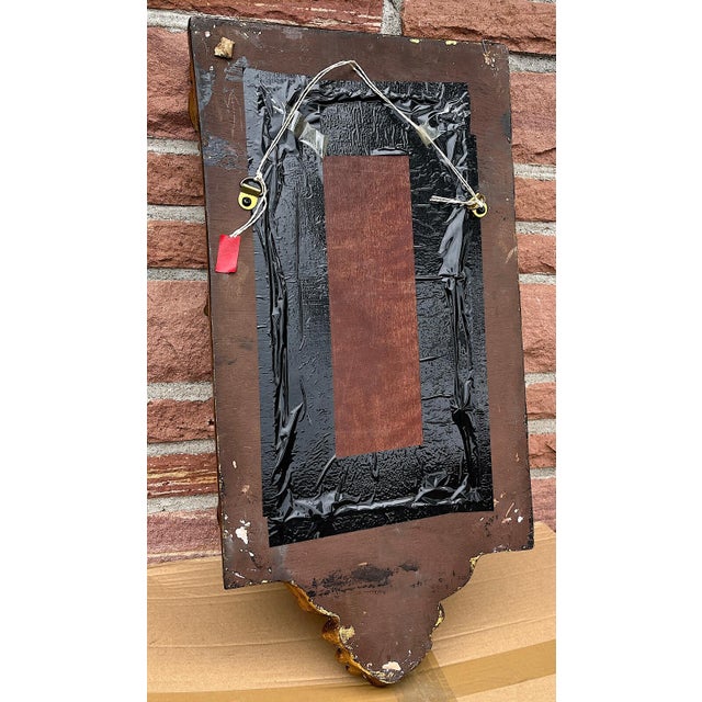 Gold Vintage Baroque Style Putti Mirror, 1940s For Sale - Image 8 of 9