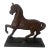 Antique Cast Metal Horse Statue – Early 20th Century Spelter Clock Topper Figurine For Sale