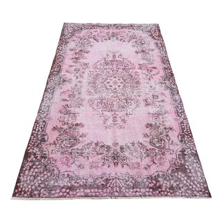 Vintage Pink Anatolian Rug, 1960 For Sale