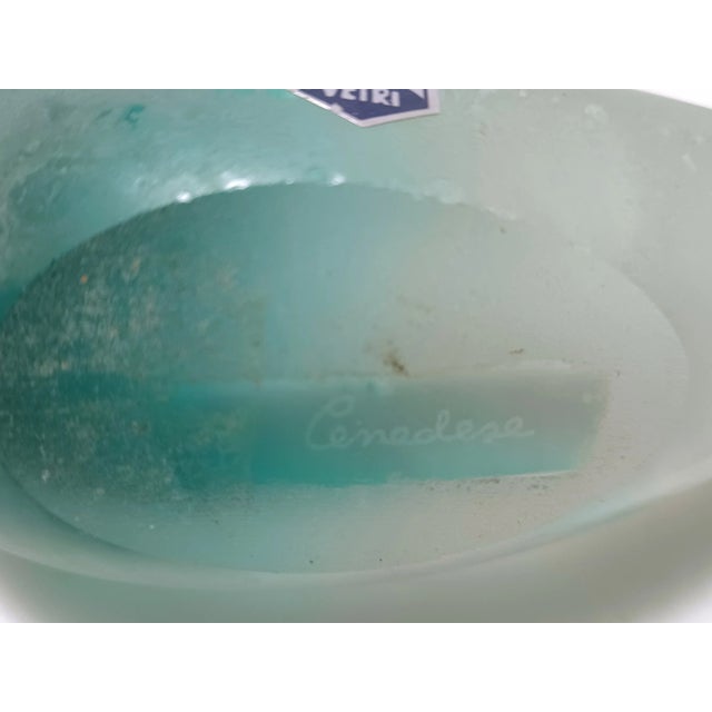Teal Scavo Glass Bird by Gino Cenedese, 1960s For Sale - Image 11 of 12