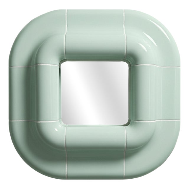 Lolo Mirror in Pastel Mint by Tilecito For Sale