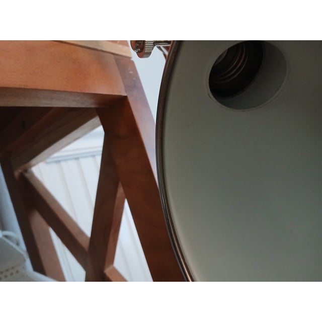 Vintage Ethan Allen Adjustable Chrome Desk Lamps, a Pair For Sale - Image 9 of 12