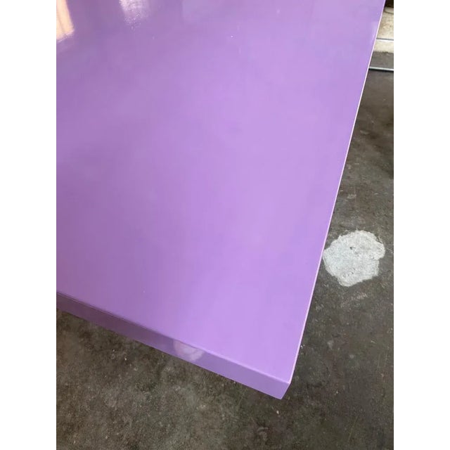 1970s Large Square Dining Table in Metal, 1970s For Sale - Image 5 of 10