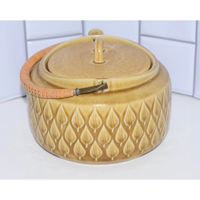 Mid-Century Modern 1959 Jens Quistgaard Kronjyden Relief Teapot With Leaf Pattern Denmark For Sale - Image 3 of 12