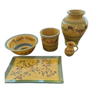 1980s Collection of Terre French Pottery For Sale