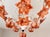 Vintage Italian Murano Style Amber Brown Floral Chandelier - Porcelain Body With Crystal Teardrops For Sale - Image 14 of 18