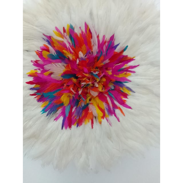 Mid-Century Modern Juju Hat Multicolor Outline White of 24" - 60 Cm For Sale - Image 3 of 6