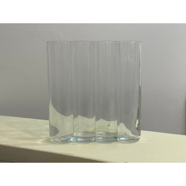 2000 - 2009 "Row" 4-Chamber Mouth-Blown Glass Vase Peter Vosding for Born in Sweden For Sale - Image 5 of 8