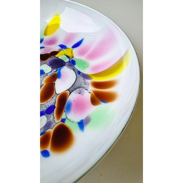 Vintage Glass Bowl in Opal Glass by Hans Jürgen Richartz, 1980s For Sale - Image 4 of 9
