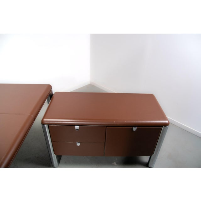 No. 3055D Table Desk and No. 3076 Credenza from KnollStudio, 1988 For Sale - Image 11 of 18