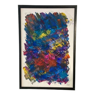 Original Signed Abstract Wall Art Painting For Sale