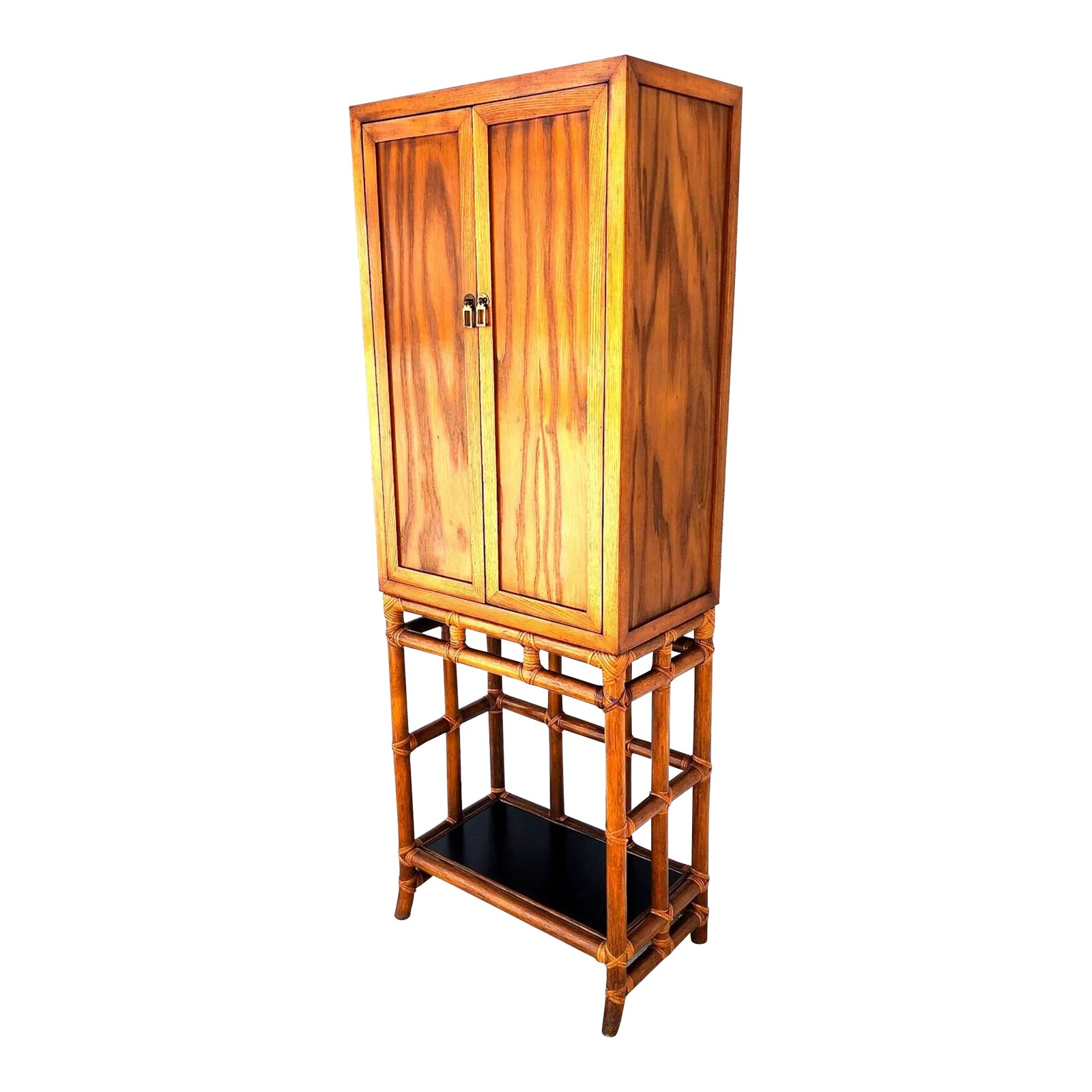 Vintage Bar 1970s Bamboo Boho MCM Chairish