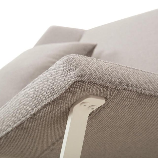 Grey Fabric Sway Rocking Lounge Chair with White Frame by Markus Krauss For Sale - Image 6 of 13
