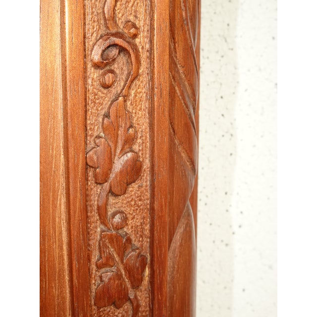 Brown Vintage Solid Wood Brown Federal Style Picture Frame W an Eagle Motif For Sale - Image 8 of 14