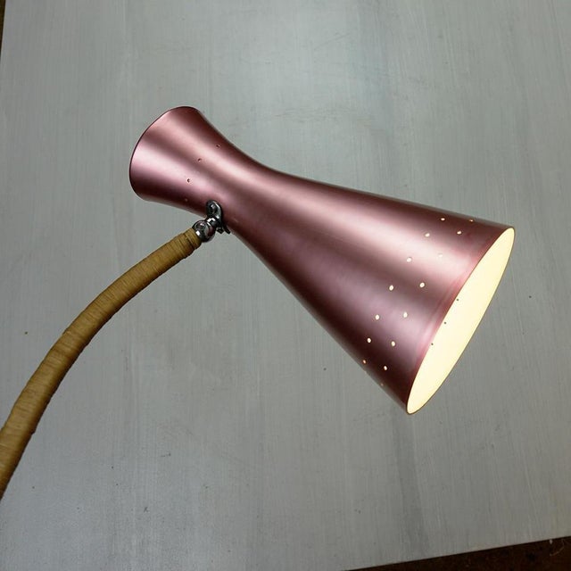 Mid-Century Austrian Pink Adjustable Wall Lamp attributed to Rupert Nikoll, 1950s For Sale - Image 14 of 18