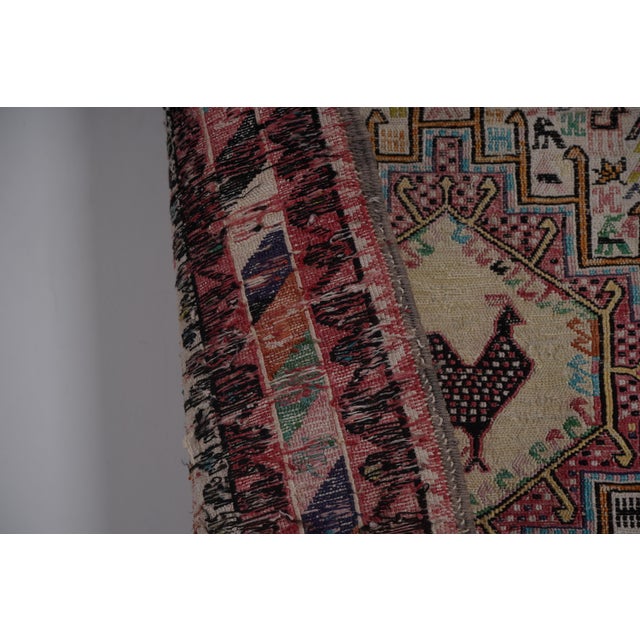 Soumac Kilim Pictorial Animals Rug 4'' X 6'4'' For Sale - Image 9 of 11