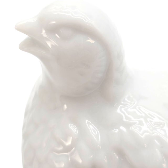 Set of Three Mid-Century Japanese White Porcelain Quail Figurines For Sale - Image 10 of 17